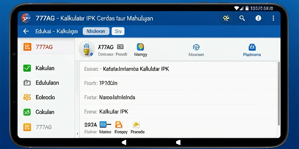 Tampilan antarmuka aplikasi Kalkulator IPK yang sederhana dan intuitif.