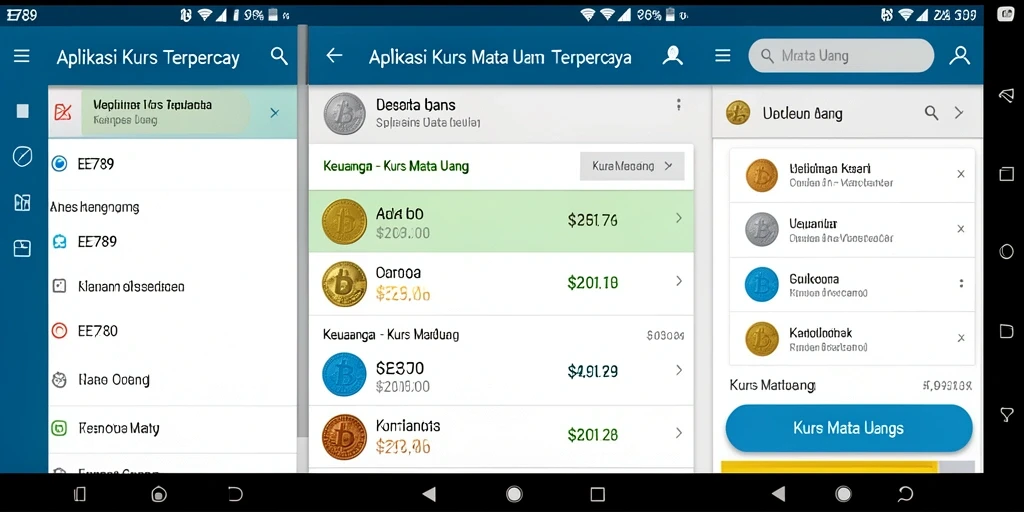 Screenshot utama EE789 menampilkan antarmuka yang sederhana dan informasi kurs mata uang.