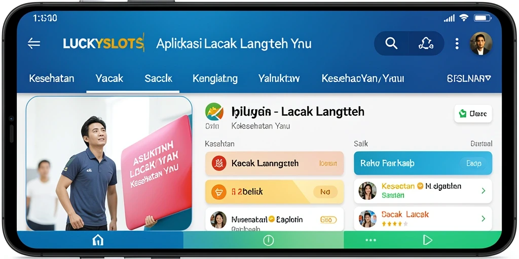 Tampilan antarmuka LUCKYSLOTS dengan data langkah harian.