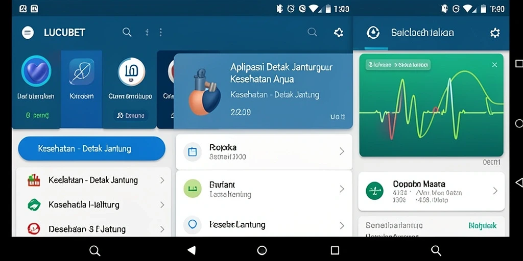 Antarmuka LUCUBET menampilkan fungsi pemantauan detak jantung yang jelas dan informatif.
