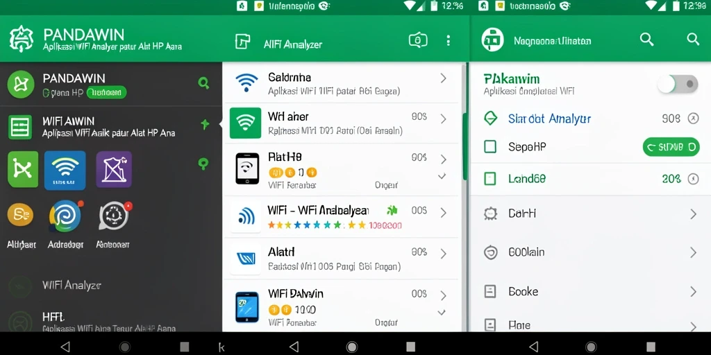 Tampilan antarmuka PANDAWIN yang informatif dan mudah digunakan untuk analisis WiFi.