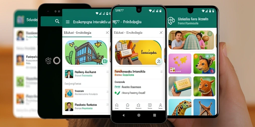 Tampilan antarmuka aplikasi Ensiklopedia SR877 yang menarik dan informatif.