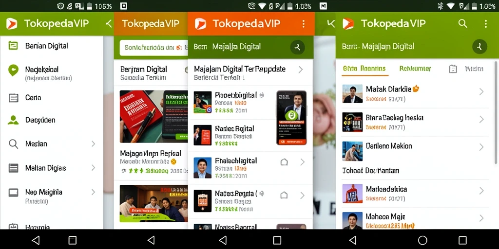 Antarmuka TOKOPEDIAVIP yang menarik dan fungsional.