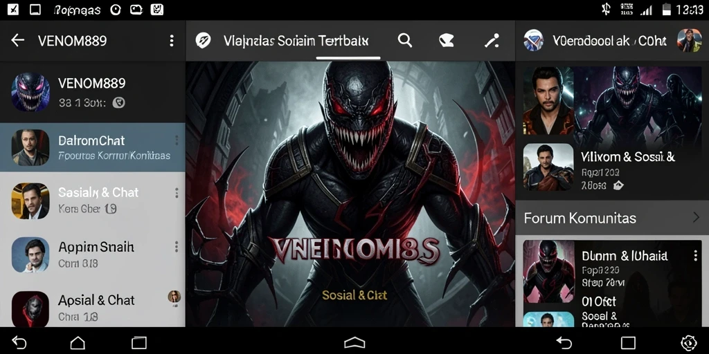 Antarmuka aplikasi VENOM889 yang user-friendly untuk komunitas.
